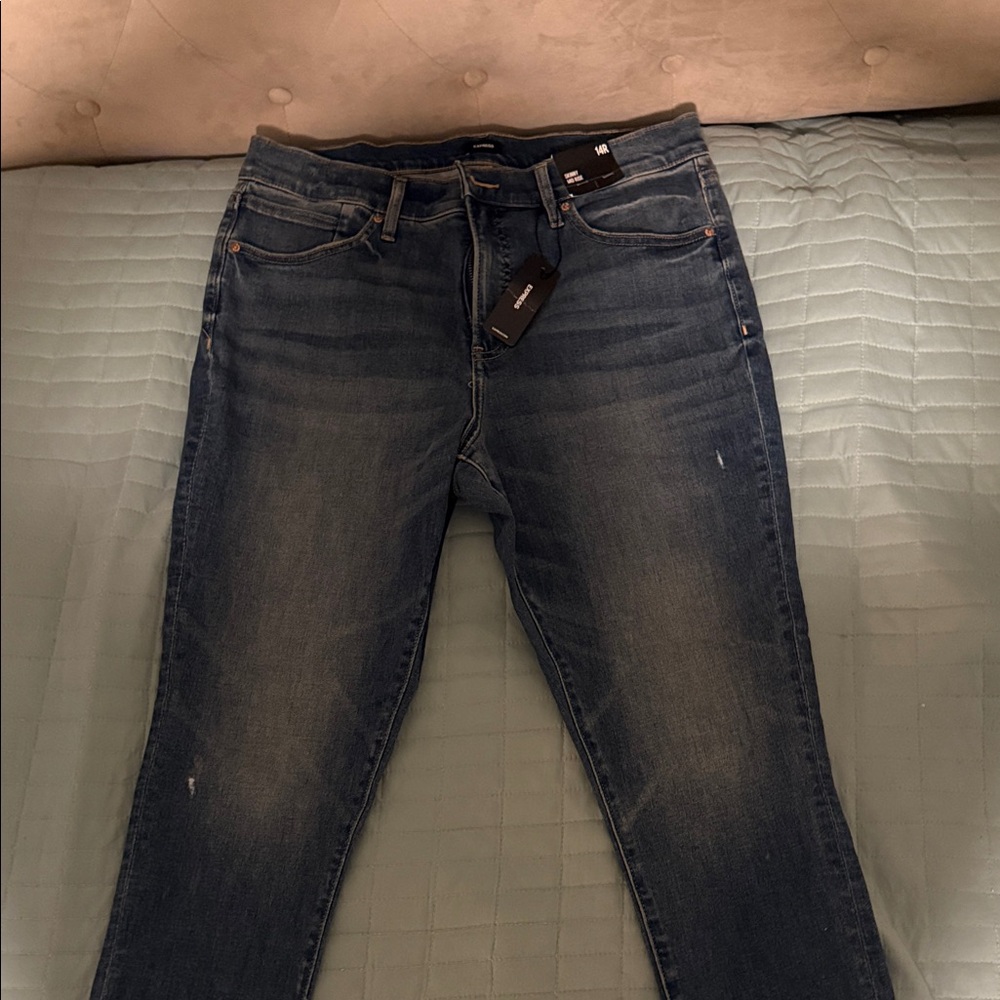 Express Dark Blue Skinny Jeans